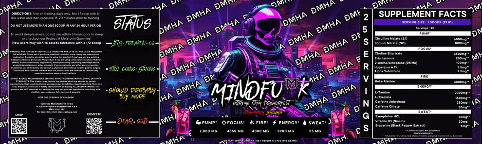 M Project MINDFU*K Extreme Stim Pre-Workout - 25 Servings