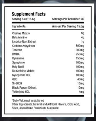 Harcdcore Terminator Extreme Pre- Workout